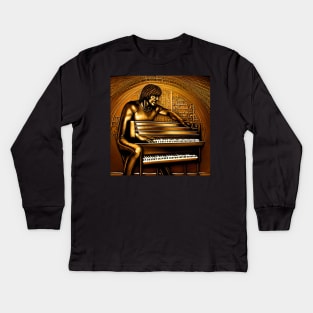 My Artistic Impression of British Keyboardist Keith Emerson, one of my favorite musicians, Kids Long Sleeve T-Shirt